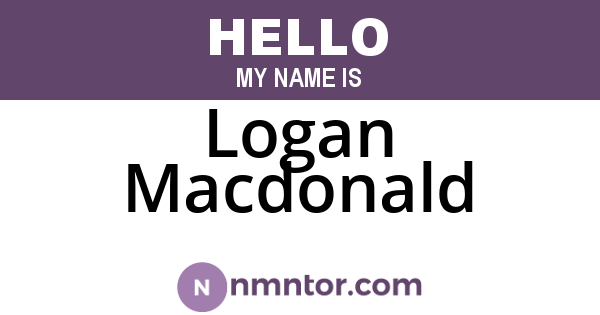 Logan Macdonald