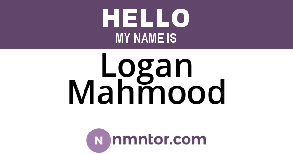 Logan Mahmood