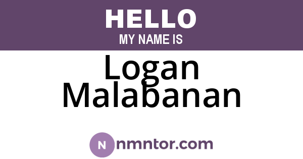 Logan Malabanan