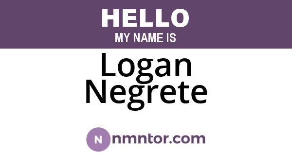 Logan Negrete