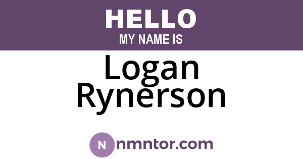 Logan Rynerson