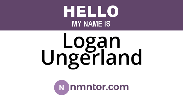 Logan Ungerland