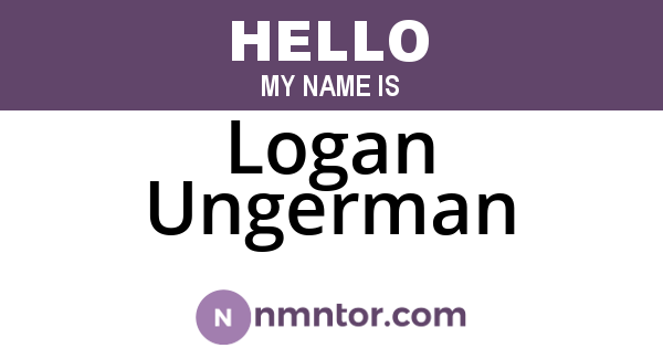 Logan Ungerman