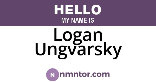 Logan Ungvarsky