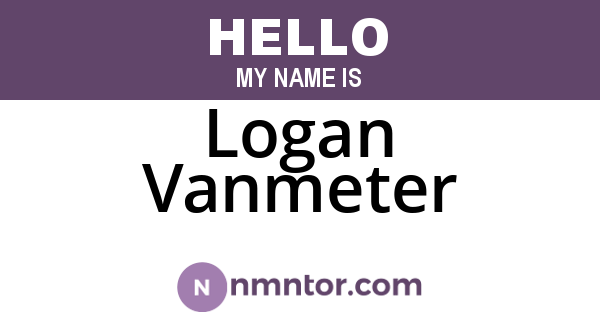 Logan Vanmeter