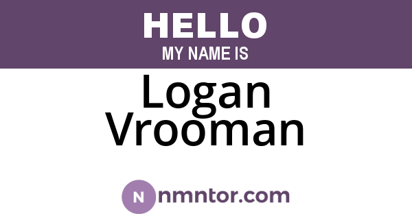Logan Vrooman
