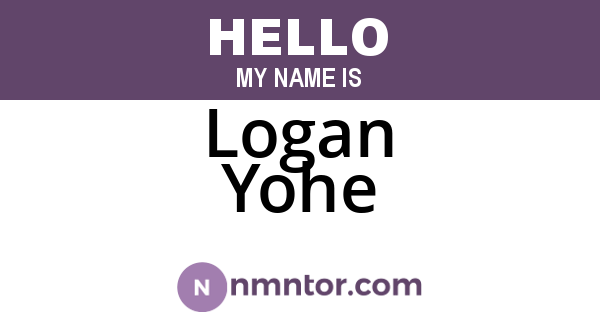 Logan Yohe