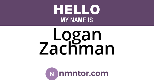 Logan Zachman