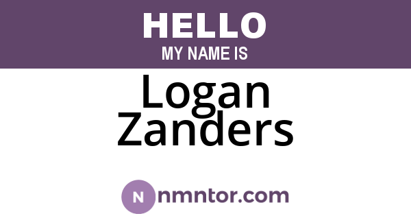 Logan Zanders