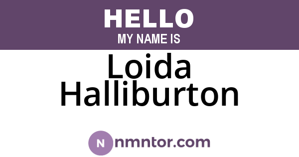 Loida Halliburton