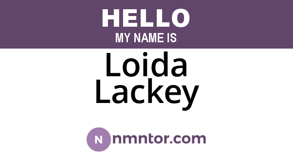 Loida Lackey