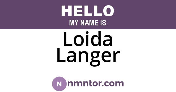 Loida Langer