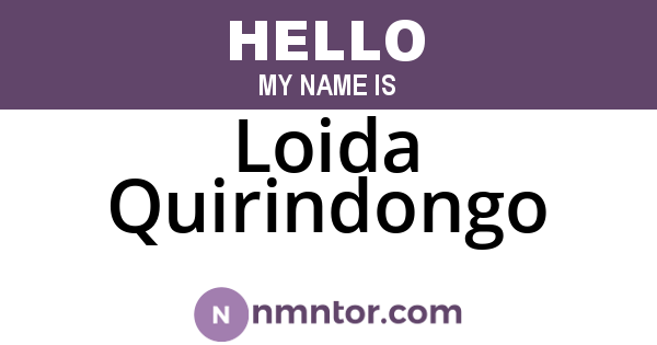 Loida Quirindongo