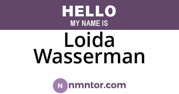 Loida Wasserman