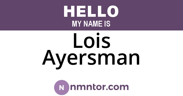 Lois Ayersman
