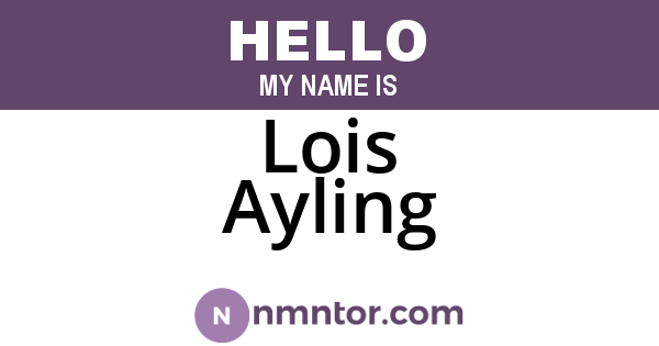 Lois Ayling