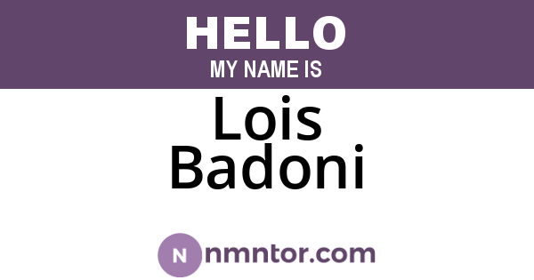 Lois Badoni