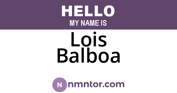 Lois Balboa