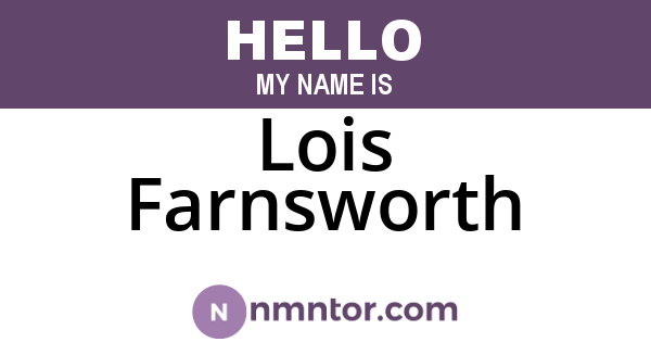 Lois Farnsworth