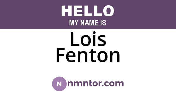 Lois Fenton