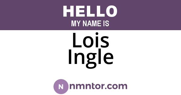 Lois Ingle