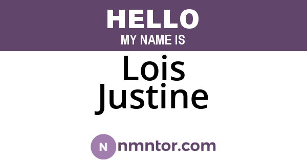 Lois Justine