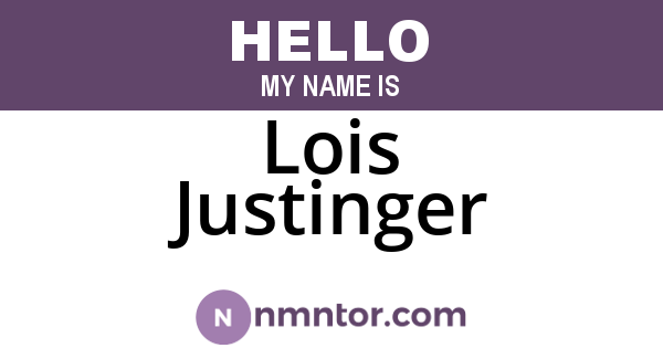 Lois Justinger