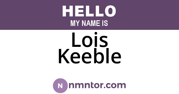 Lois Keeble