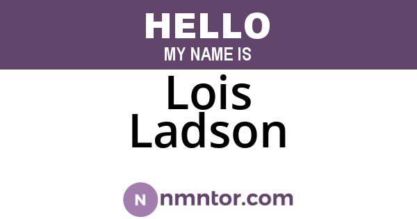 Lois Ladson