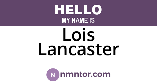 Lois Lancaster