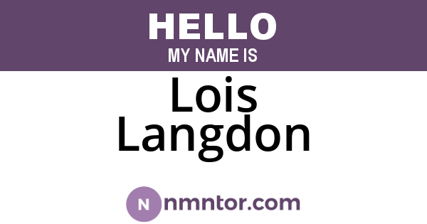 Lois Langdon
