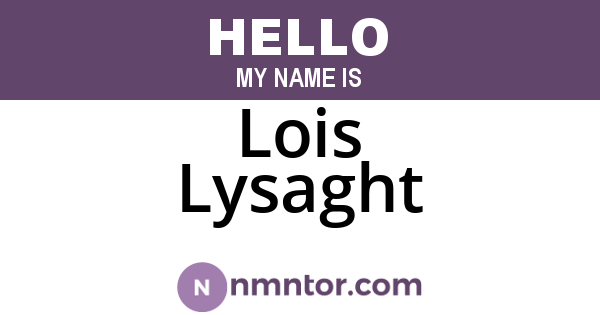 Lois Lysaght