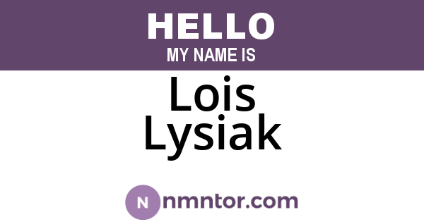Lois Lysiak