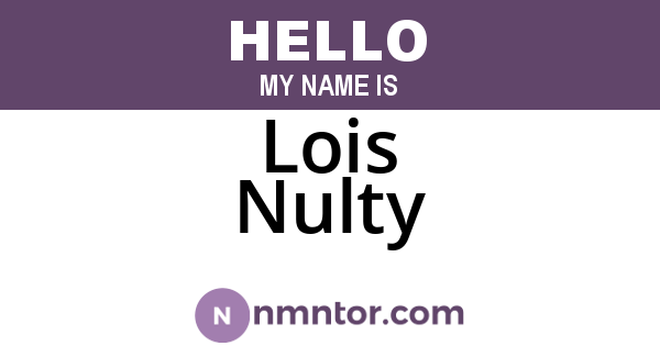 Lois Nulty