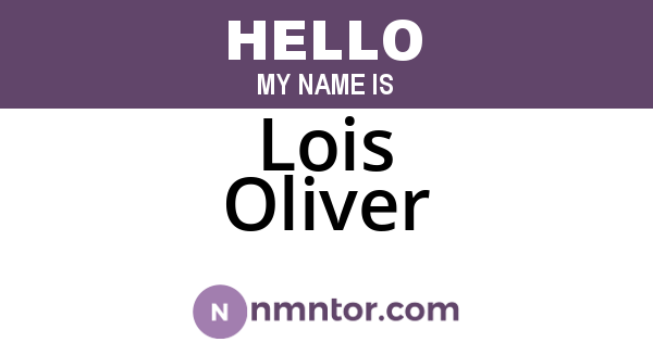 Lois Oliver