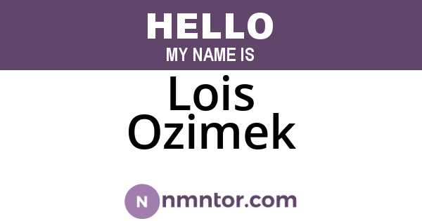 Lois Ozimek