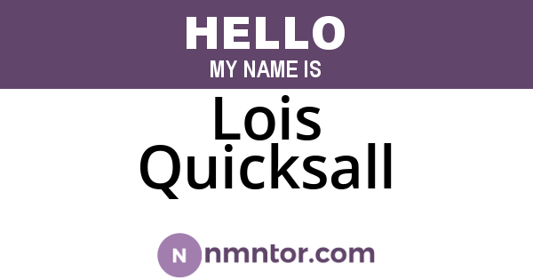 Lois Quicksall