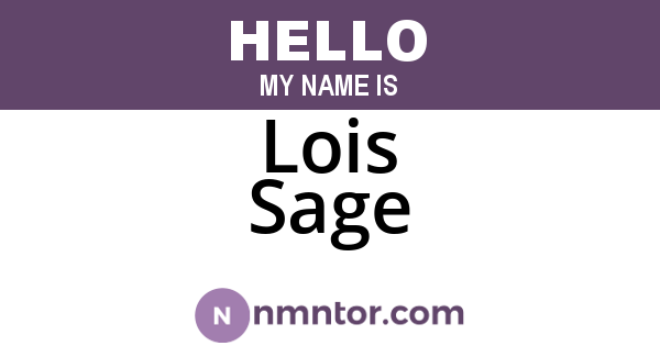 Lois Sage