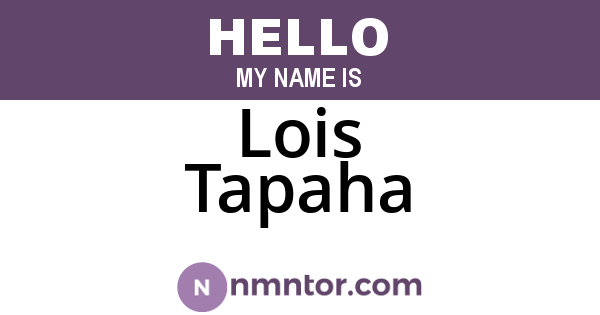 Lois Tapaha