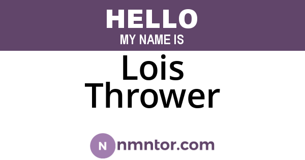 Lois Thrower