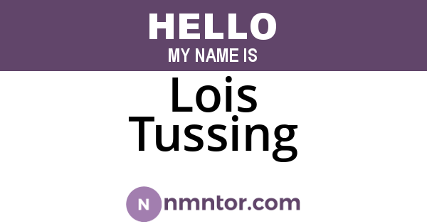 Lois Tussing