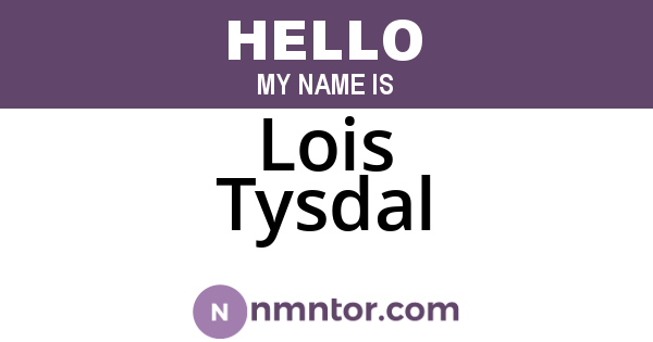 Lois Tysdal