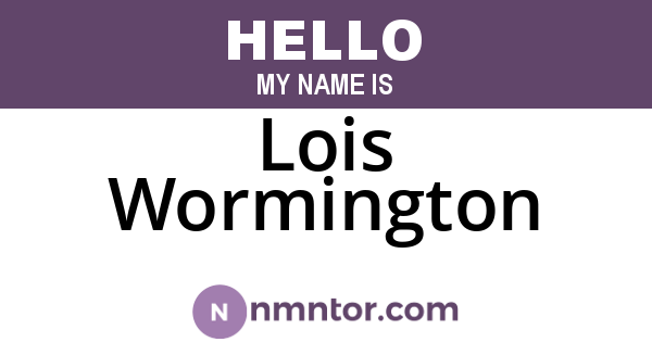 Lois Wormington