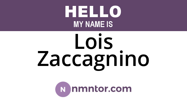 Lois Zaccagnino