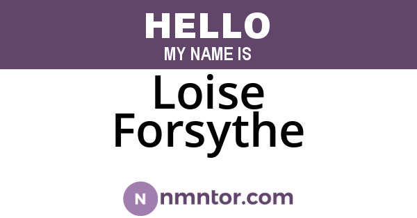 Loise Forsythe