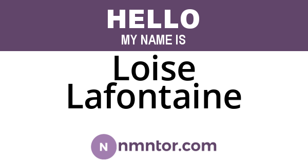 Loise Lafontaine