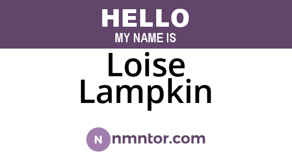 Loise Lampkin