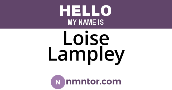 Loise Lampley