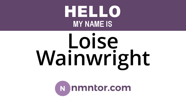 Loise Wainwright
