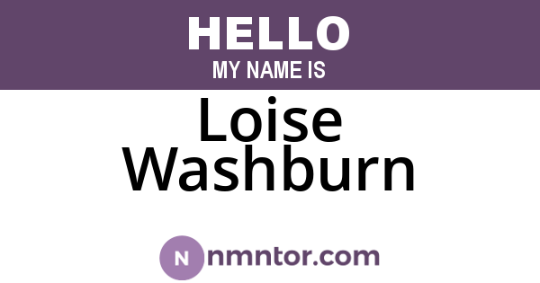 Loise Washburn